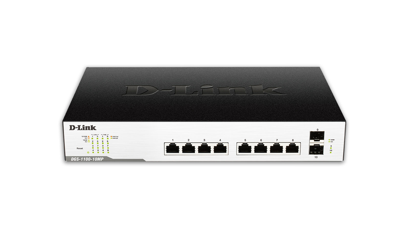 D-Link DGS-1100-10MPP network switch Managed Gigabit Ethernet (10/100/1000) Power over Ethernet (PoE) Black, Grey