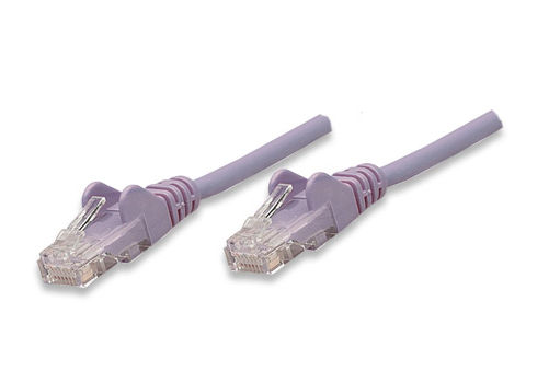 Intellinet 453431 networking cable Purple 0.3 m Cat5e U/UTP (UTP)