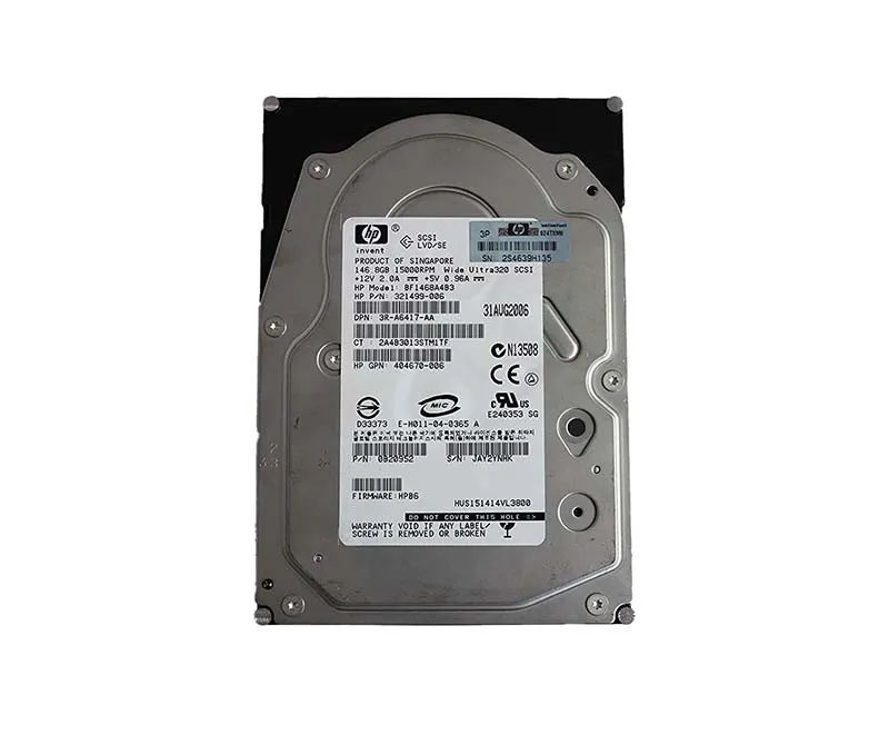 321499-006 - HP 146GB 15000RPM SCSI 320MB/s 3.5-in Hard Drive