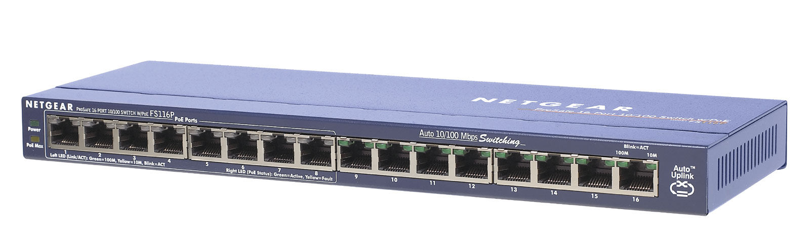 NETGEAR FS116PEU network switch Fast Ethernet (10/100) Power over Ethernet (PoE)