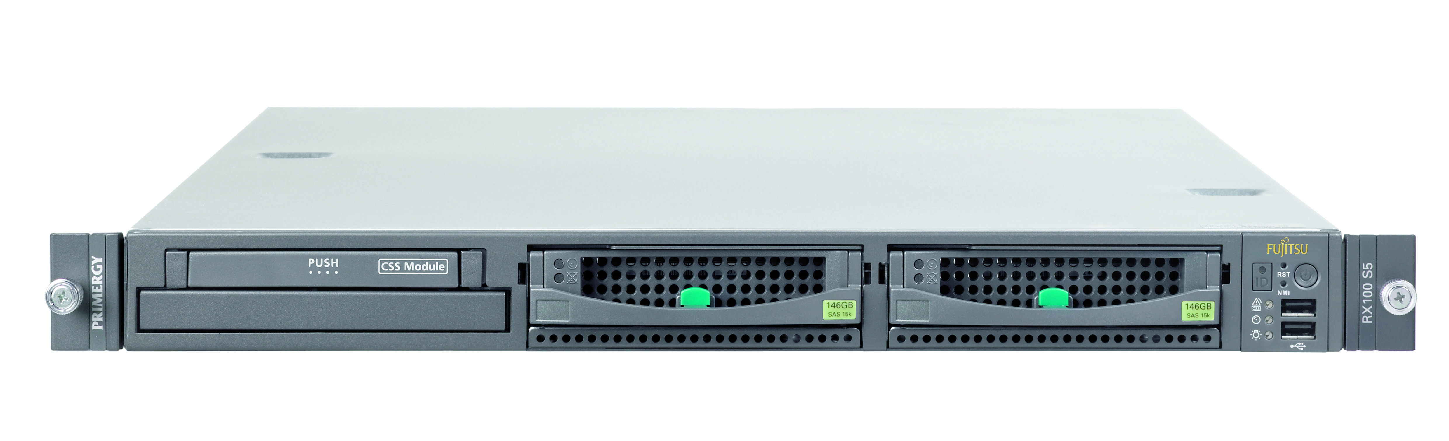 Fujitsu PRIMERGY RX100 S5 server 0 GB Rack (1U) Intel® Xeon® X3220 2.4 GHz 2 GB DDR2-SDRAM 350 W