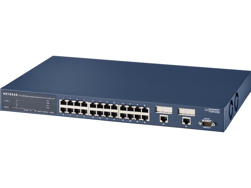 NETGEAR 24 Port Fast Managed (10/100) Stackable Switch with 2 Gigabit Ports