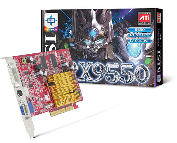 MSI RX9550-TD256 graphics card GDDR