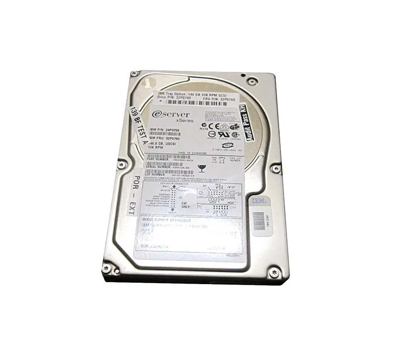 32P0760 - IBM 146.8GB 10000RPM SCSI 160MB/s 3.5-in Hard Drive