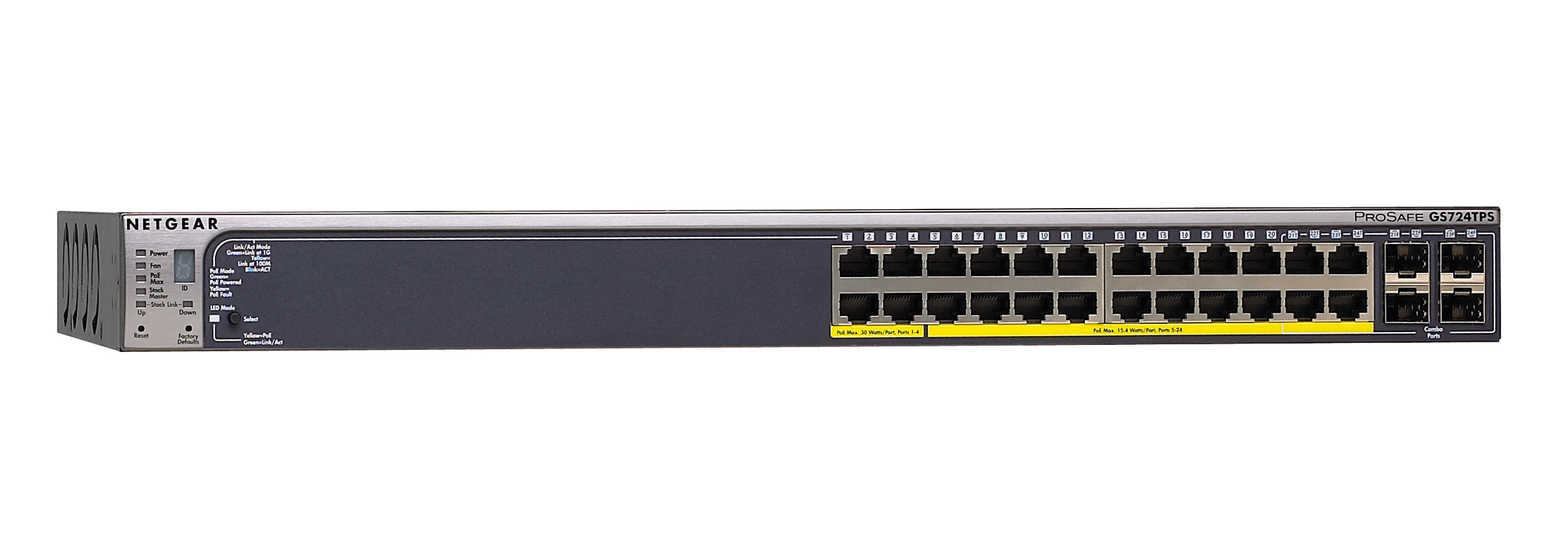 NETGEAR GS724TPS-100NAS network switch Managed L3 Power over Ethernet (PoE) Black