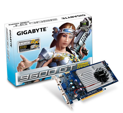 GIGABYTE GV-N96TGR-512I graphics card GeForce 9600 GT GDDR3