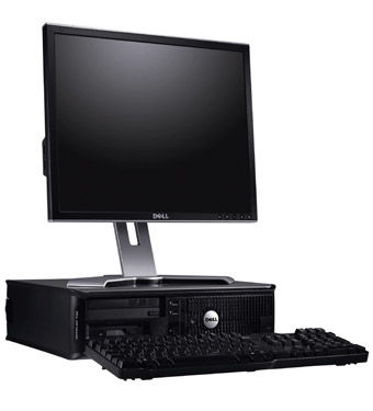 DELL OptiPlex 760 Mini Tower Intel® Core™2 Duo E8600 4 GB DDR2-SDRAM 320 GB AMD Radeon HD 3450 Windows Vista Business PC Black