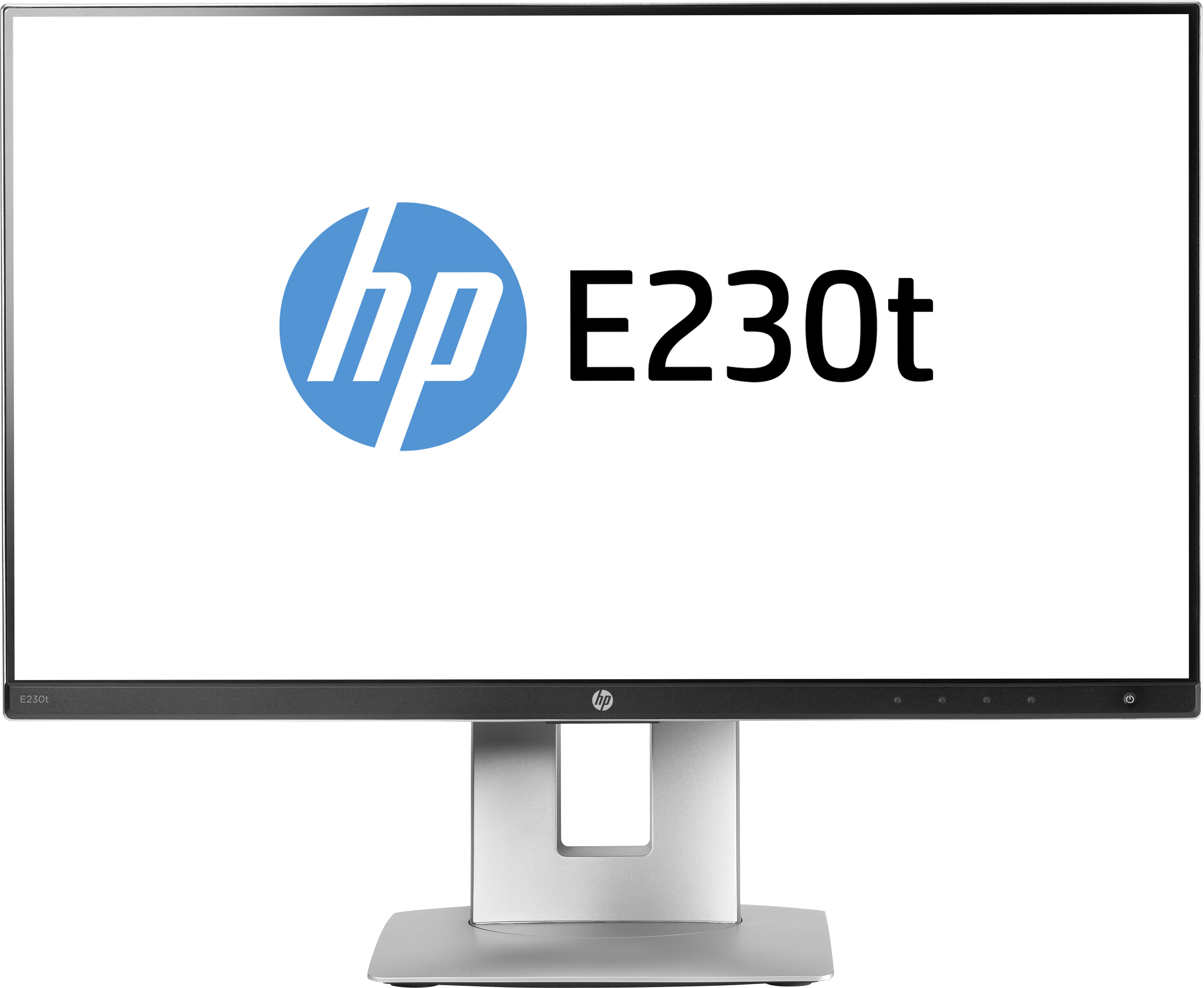 HP EliteDisplay E230t computer monitor 58.4 cm (23") 1920 x 1080 pixels Full HD LED Touchscreen Table Black, Silver