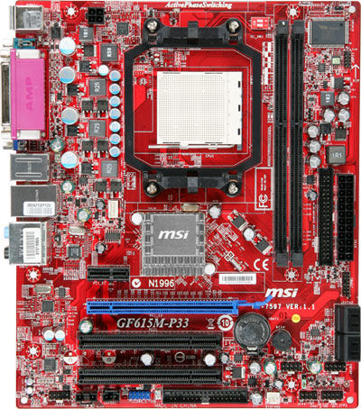 MSI GF615M-P33 Socket AM3 micro ATX