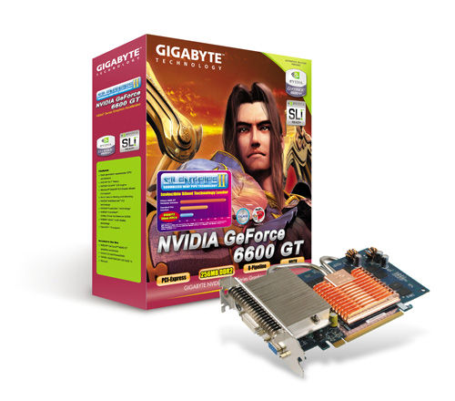 GIGABYTE GeForce 6600GT PCI-E nVIDIA 256MB DVI-I & VIVO GDDR3