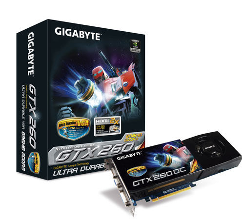 GIGABYTE GV-N26OC-896I graphics card GeForce GTX 260 GDDR3