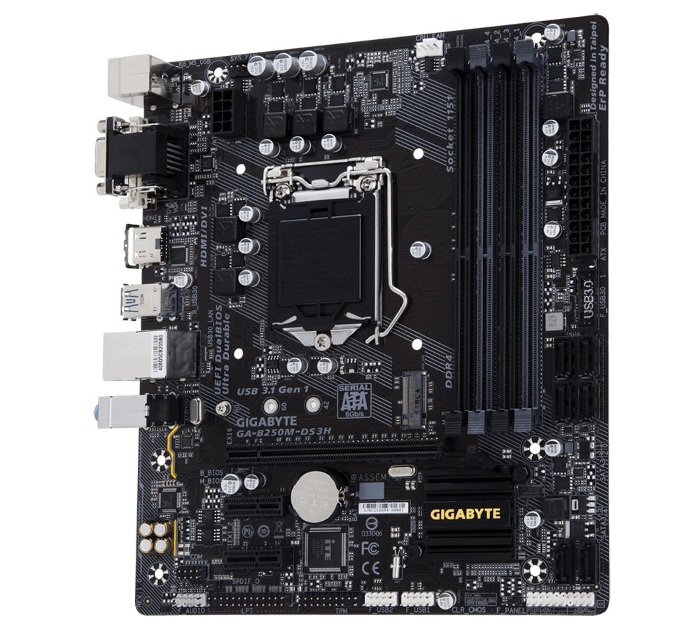 GIGABYTE GA-B250M-DS3H motherboard Intel® B250 LGA 1151 (Socket H4) micro ATX