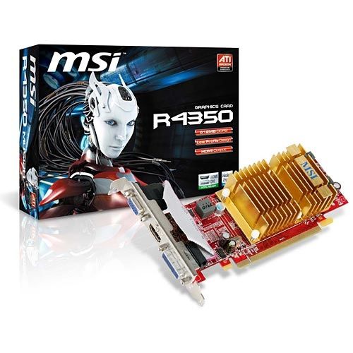 MSI R4350-MD512H graphics card AMD Radeon HD4350 0.5 GB GDDR2