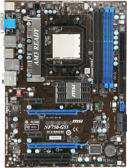 MSI NF750-G55 motherboard Socket AM3 ATX