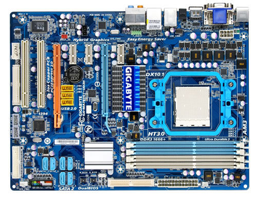 GIGABYTE GA-MA785GT-UD3H motherboard AMD 785G Socket AM3 ATX