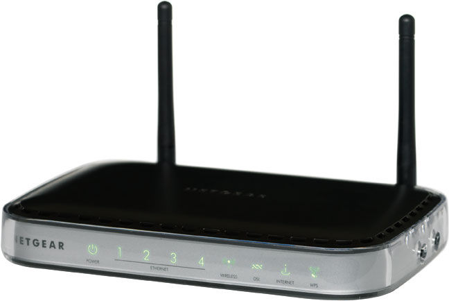 NETGEAR DGN2000 wireless router Black, Silver