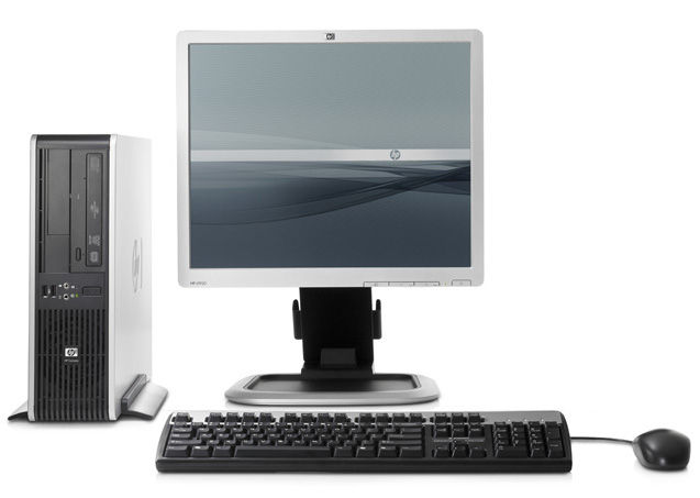 HP dc5800 SFF + LE1901w Intel® Core™2 Duo E7500 2 GB DDR2-SDRAM 250 GB Intel® GMA 3100 Windows Vista Business PC