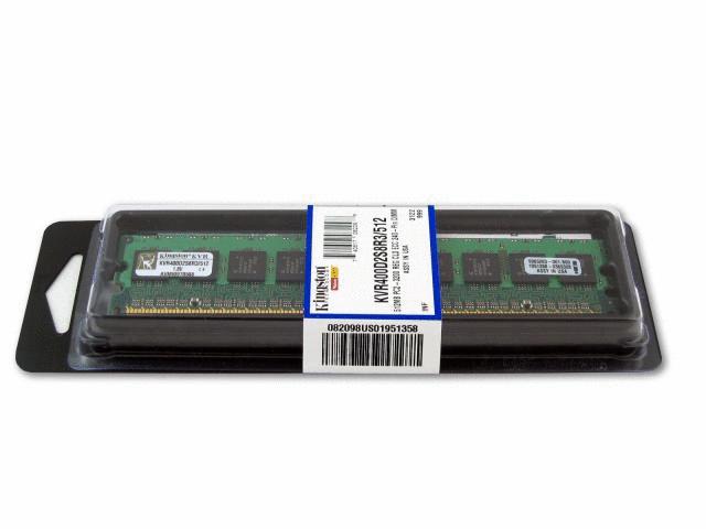 Kingston Technology ValueRAM 512MB 400MHz DDR2 ECC Registered CL3 DIMM Single Rank, x8 memory module 0.5 GB 240-pin DIMM