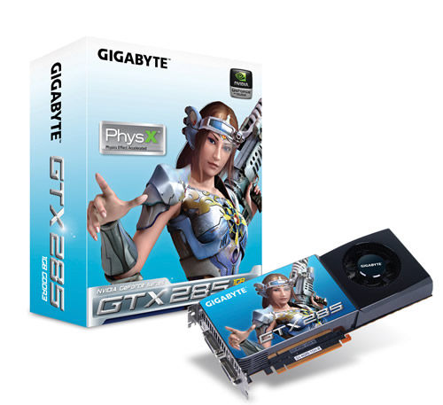 GIGABYTE GV-N285-1GH-B graphics card GeForce GTX 285 1 GB GDDR3