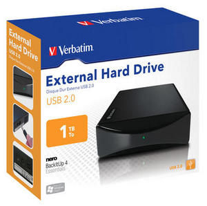 Verbatim 3.5'' HDD 1TB external hard drive 3.5" USB 2.0 Black