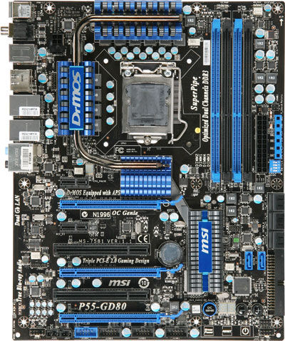MSI P55-GD80 Intel® P55 LGA 1156 (Socket H) ATX