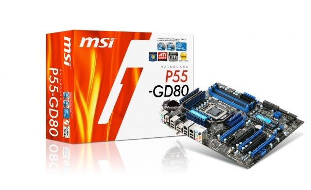MSI P55-GD80 Intel® P55 LGA 1156 (Socket H) ATX