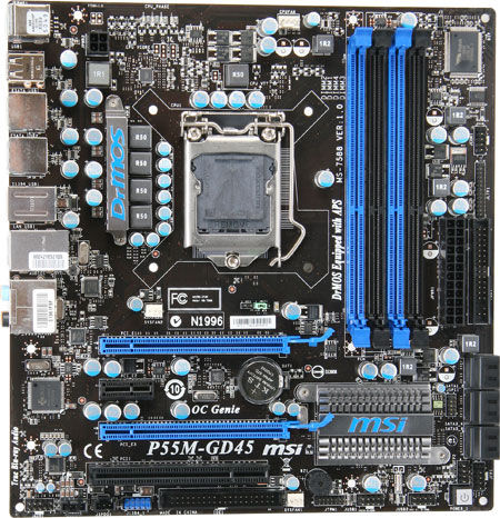 MSI P55M-GD45 motherboard LGA 1156 (Socket H) micro ATX
