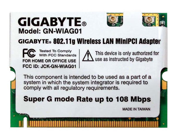 GIGABYTE GN-WIAG01 network card 108 Mbit/s