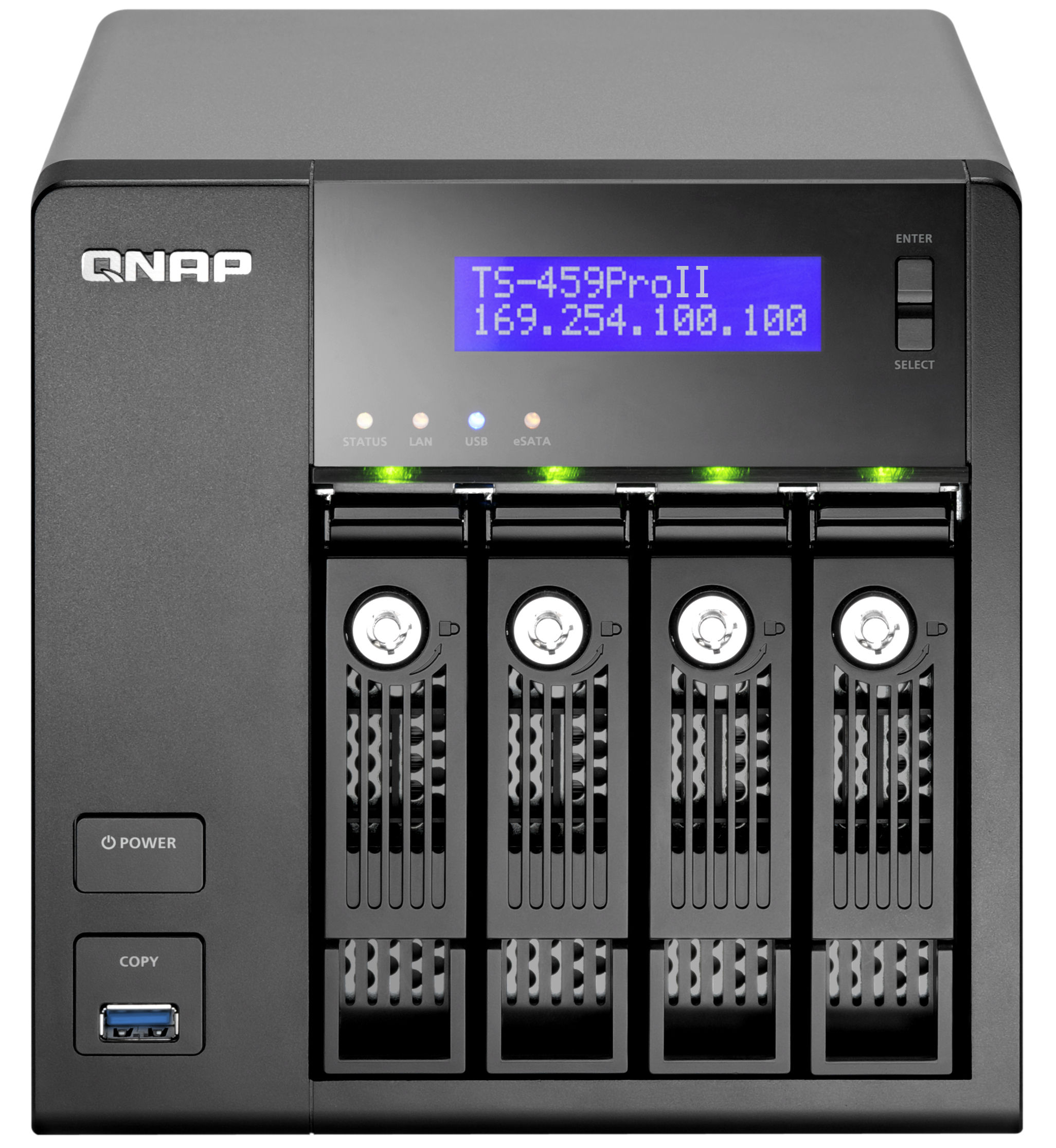 QNAP TS-459 PRO II NAS/storage server Tower Intel Atom® D525 1 GB DDR3