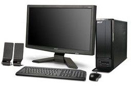 Acer Aspire X1301-L Intel® Celeron® M 215 4 GB DDR2-SDRAM 1 TB NVIDIA® GeForce® 7100 Windows 7 Home Premium Desktop PC Black
