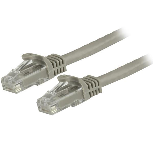 StarTech.com 1ft CAT6 Ethernet Cable - Gray CAT 6 Gigabit Ethernet Wire -250MHz 100W PoE RJ45 UTP Network/Patch Cord Snagless w/Strain Relief Individually Tested