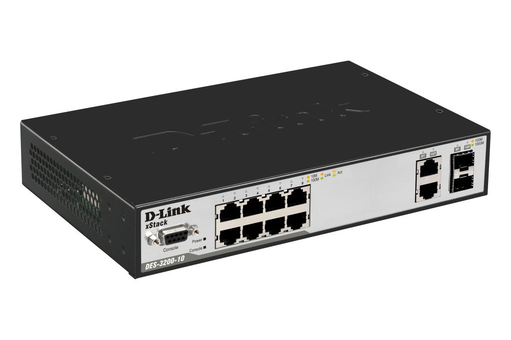 D-Link DES-3200-10 network switch Managed L2 1U Black