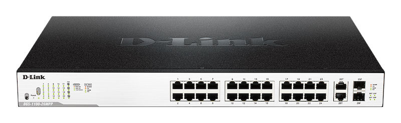 D-Link DGS-1100-26MPP network switch Managed L2 Gigabit Ethernet (10/100/1000) Power over Ethernet (PoE) 1U Black, White
