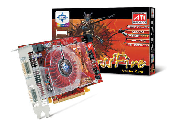 MSI RX850XT CROSSFIRE graphics card GDDR3