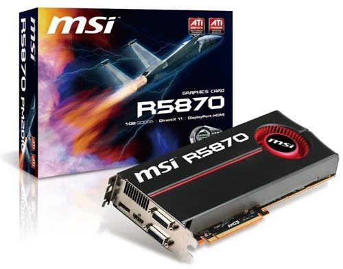 MSI R5870-PM2D1G graphics card AMD 1 GB GDDR5