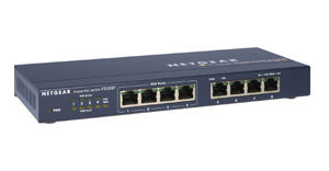 NETGEAR ProSafe 8 Port 10/100 Switch / 4 Port PoE Unmanaged Power over Ethernet (PoE) Blue