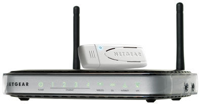 NETGEAR DGNB2100 wireless router Black, Silver