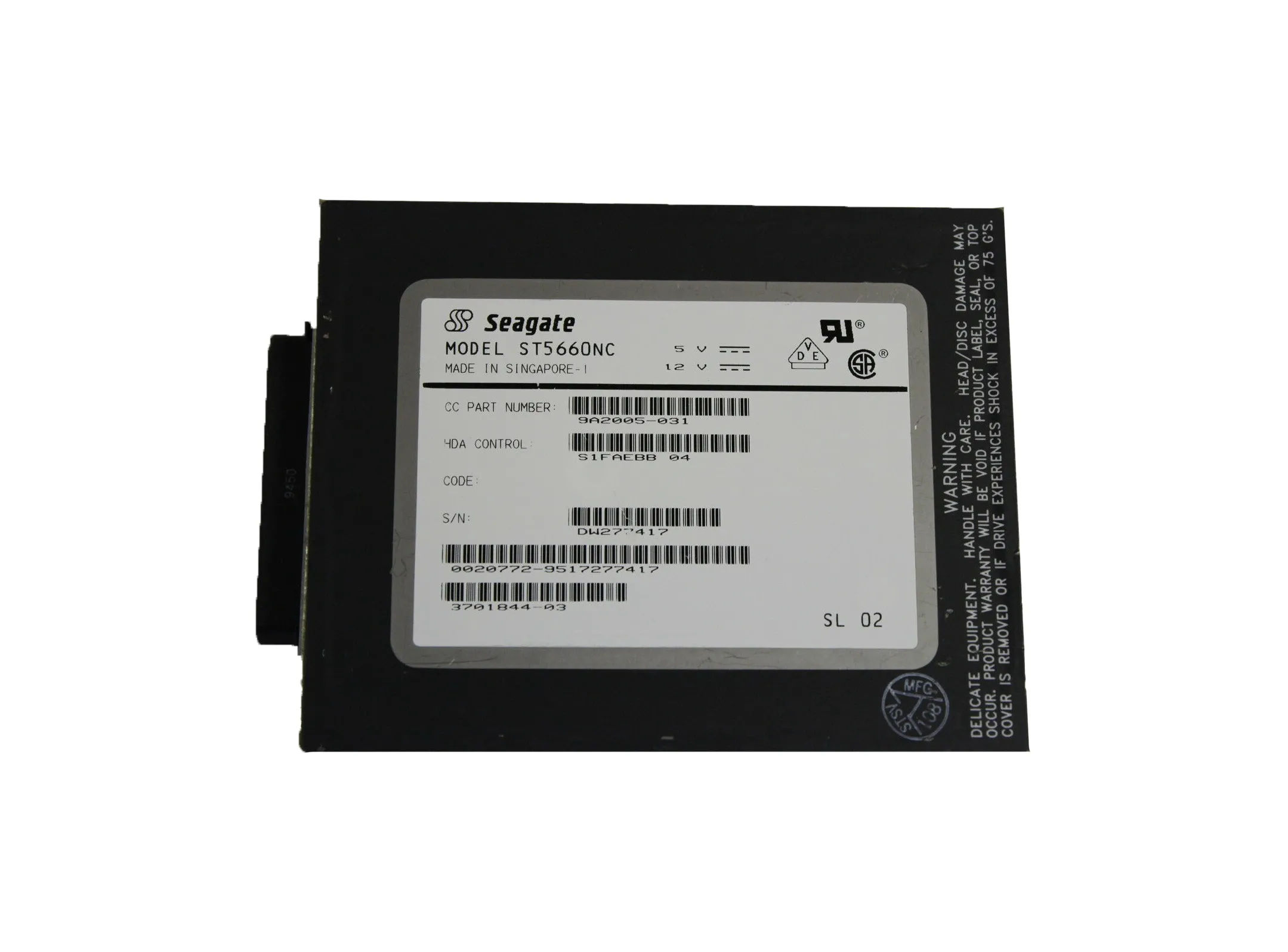 370-1844 - Sun 545MB Fast SCSI 80-Pin 3.5-Inch Hard Drive