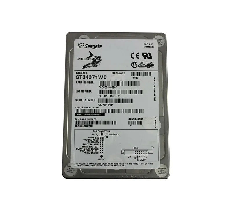 Sun 4GB/4.3GB 7200RPM Ultra Wide SCSI 3.5-inch Hard Drive