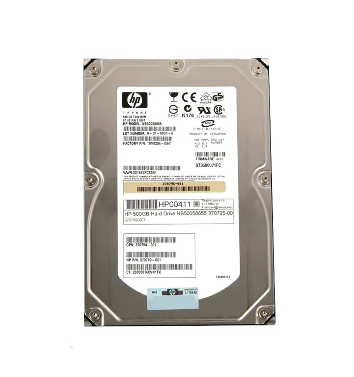 370794-001 - HP 500GB 7200RPM Fibre Channel 2Gb/s 3.5-in Hard Drive