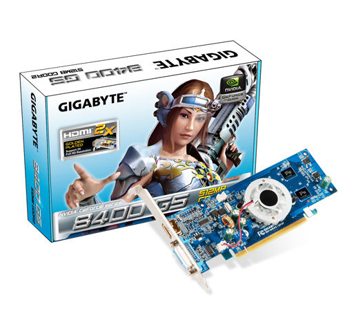 GIGABYTE GV-N84S-512I graphics card NVIDIA GeForce 8400 GS 0.5 GB GDDR2