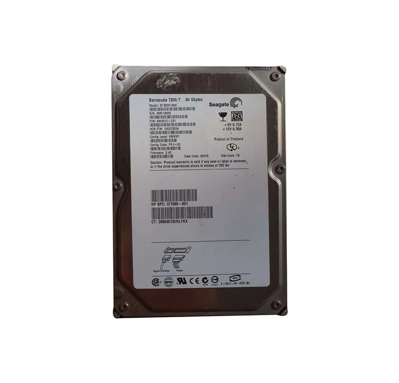 371580-001 - HP 80GB 7200RPM SATA 1.5Gb/s 3.5-in Hard Drive
