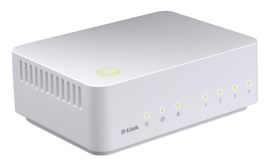 D-Link PowerLine HD 4-port switch Unmanaged White