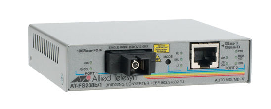 Allied Telesis AT-FS238B/2 Fast Ethernet Single Strand Fiber Media Converter network media converter 100 Mbit/s
