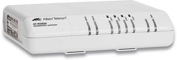 Allied Telesis ADSL2/2+ Residential Gateway w/ routing & multicast support f/ 4 LAN ports, Annex B gateway/controller