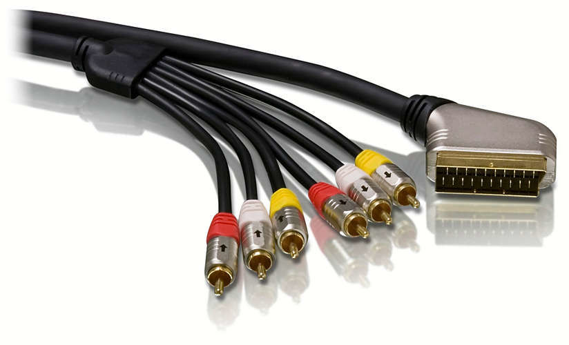 Philips SWV5545/10 video cable adapter 5 m SCART (21-pin) 6 x RCA Black