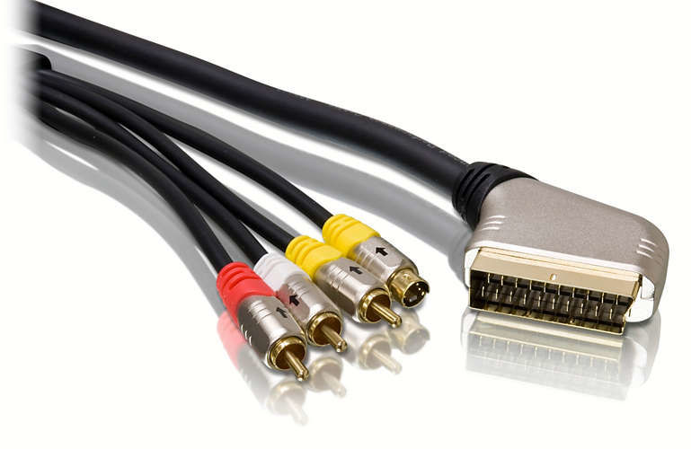 Philips SWV5535/10 video cable adapter 5 m SCART (21-pin) 3 x RCA + S-Video Black