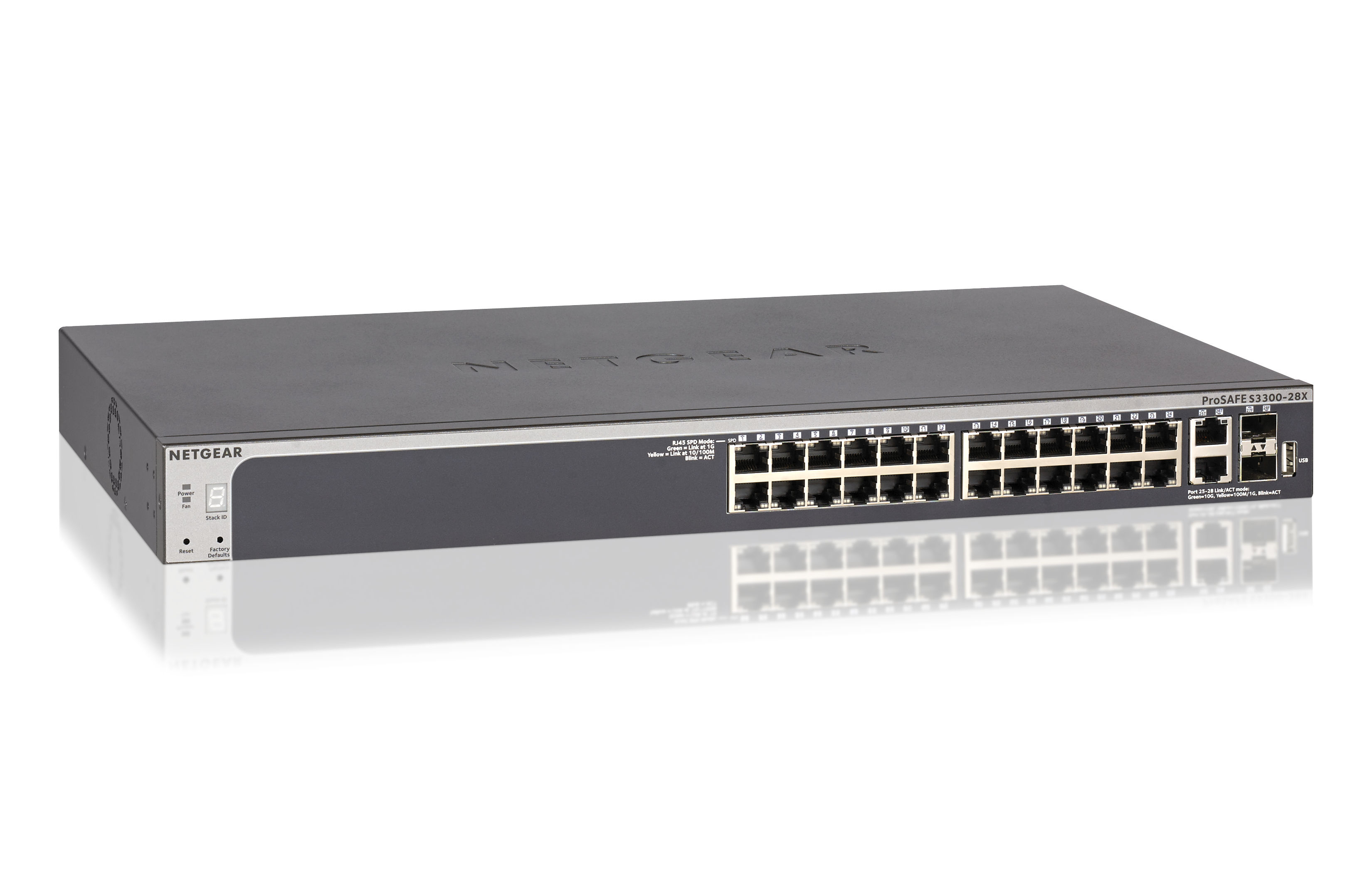 NETGEAR S3300-28X Managed L2/L3/L4 Gigabit Ethernet (10/100/1000) 1U Black