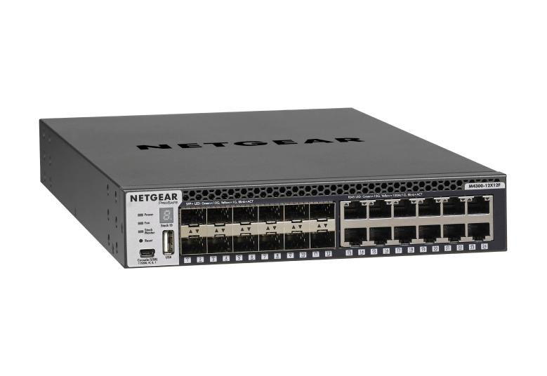 NETGEAR M4300-12X12F Managed L2/L3 10G Ethernet (100/1000/10000) 1U Black