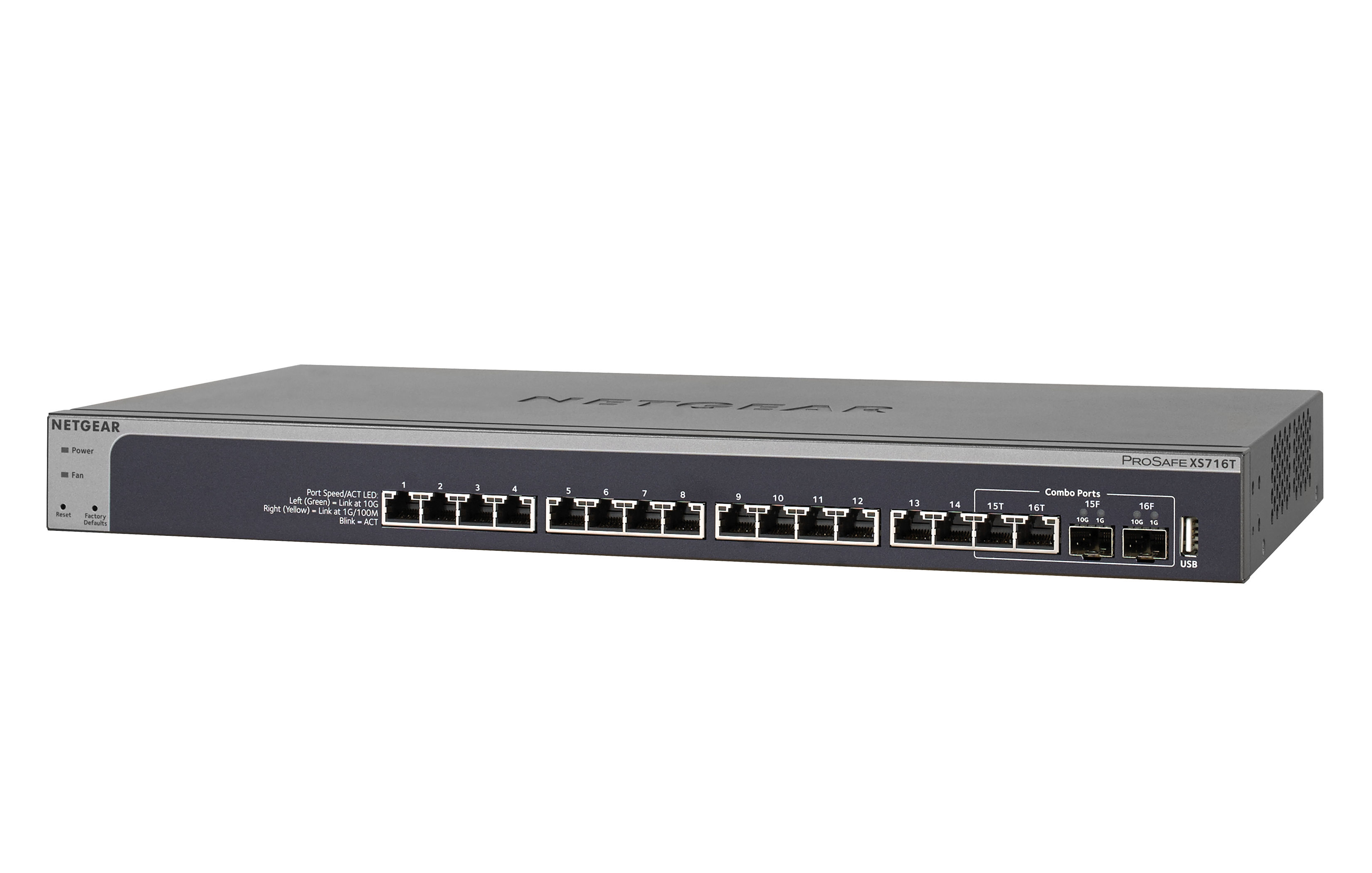 NETGEAR XS716T Managed L2+/L3 10G Ethernet (100/1000/10000) Black
